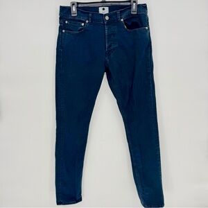 NNO7 No Nationality Men Dark‎ Wash Button Fly Slim Fit Jeans Size 32